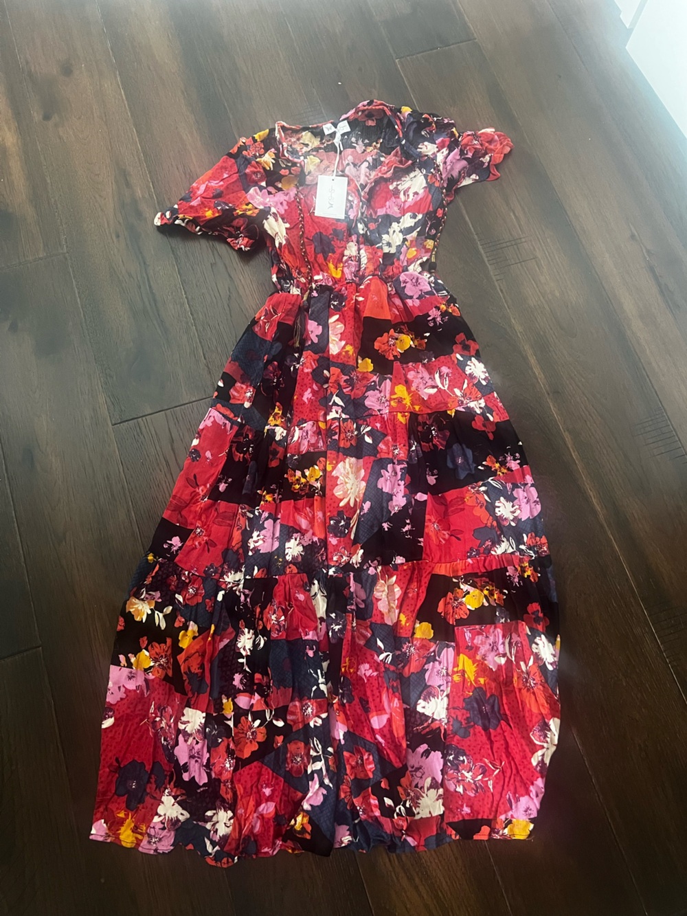 Phoebe tiered maxi dress floral print